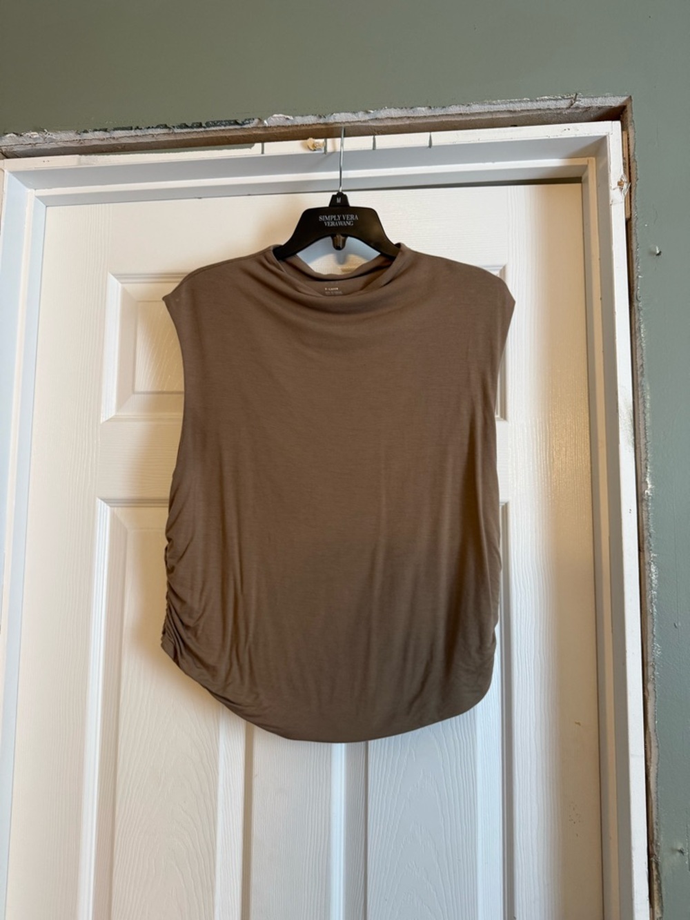 a new day Taupe Mock Neck Sleeveless Tank